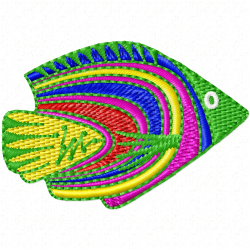 Fishes Embroidery Design 6